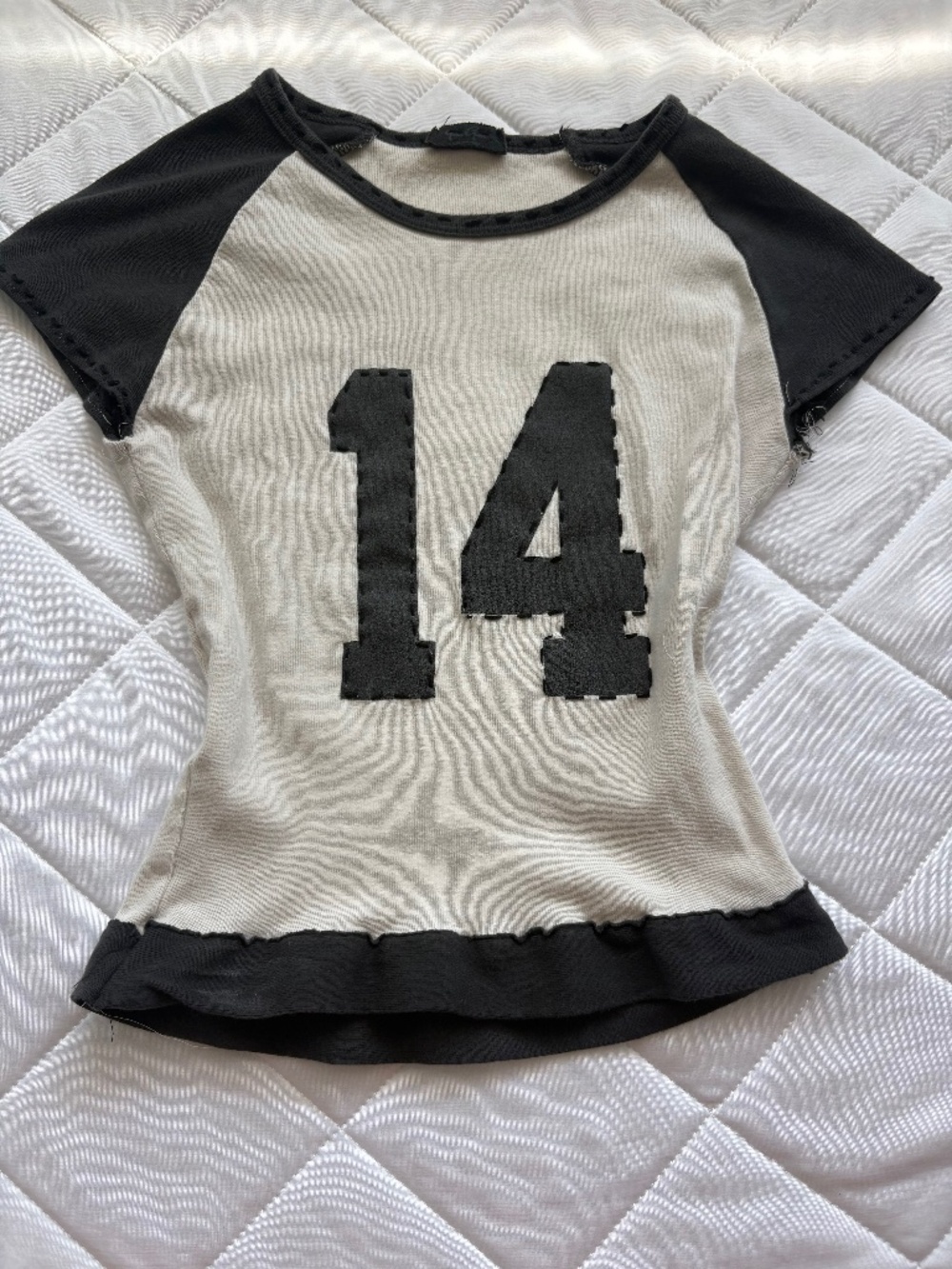 John Galt Brandy Melville 14 Raglan Baby Tee